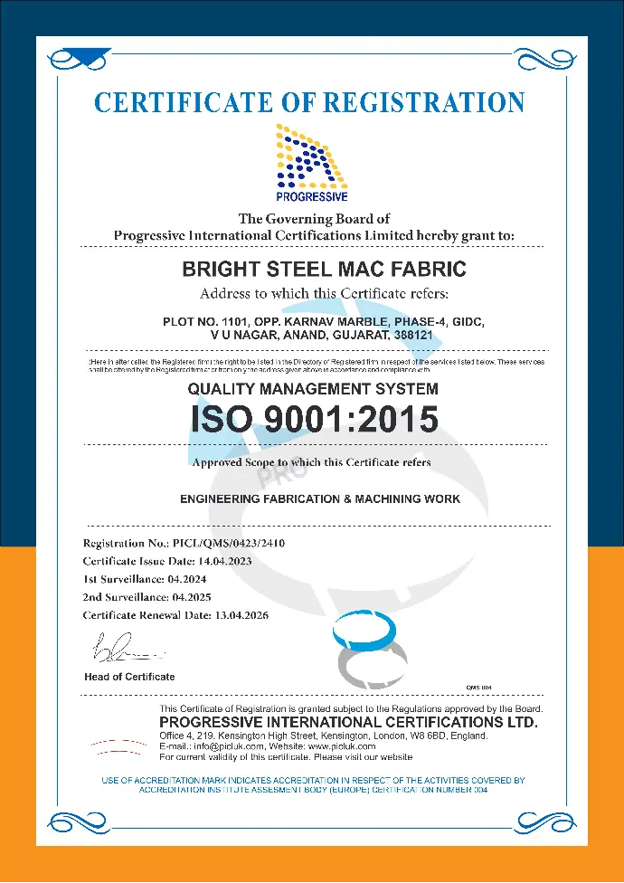 ISO certificate